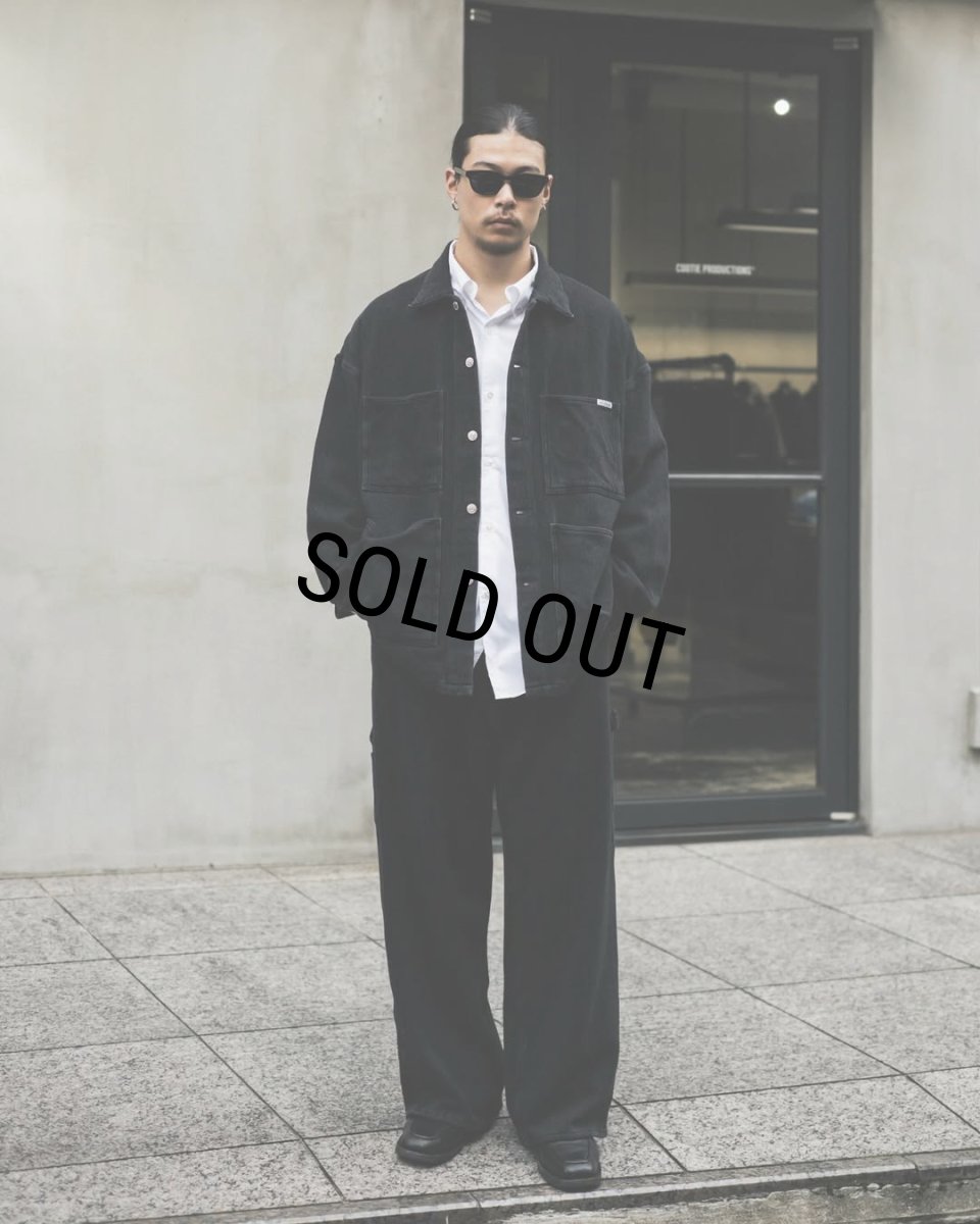 画像4: COOTIE PRODUCTIONS/Sulfur Dyed Exaggerated Twill Coverall（Black）［ツイルカバーオール-25秋冬］ (4)