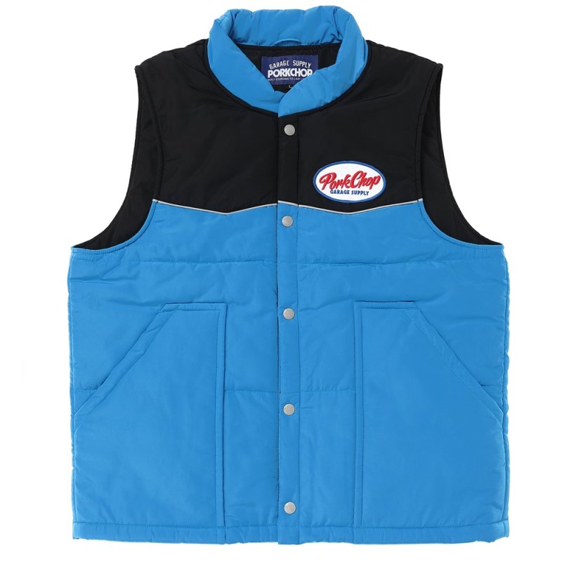 画像1: PORKCHOP/RACING VEST（BLUE/BLACK）［レーシングベスト-25秋冬］