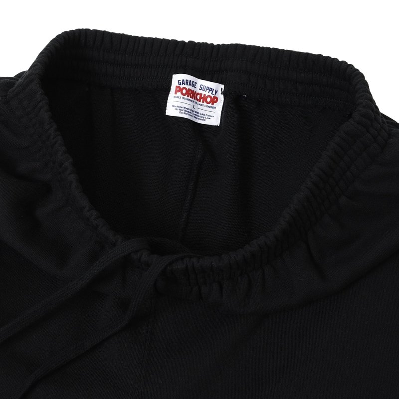 画像3: PORKCHOP/WAVE LOGO SWEAT PANTS（BLACK）［ウェーブロゴスウェットパンツ-25秋冬］