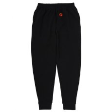 画像2: PORKCHOP/WAVE LOGO SWEAT PANTS（BLACK）［ウェーブロゴスウェットパンツ-25秋冬］ (2)