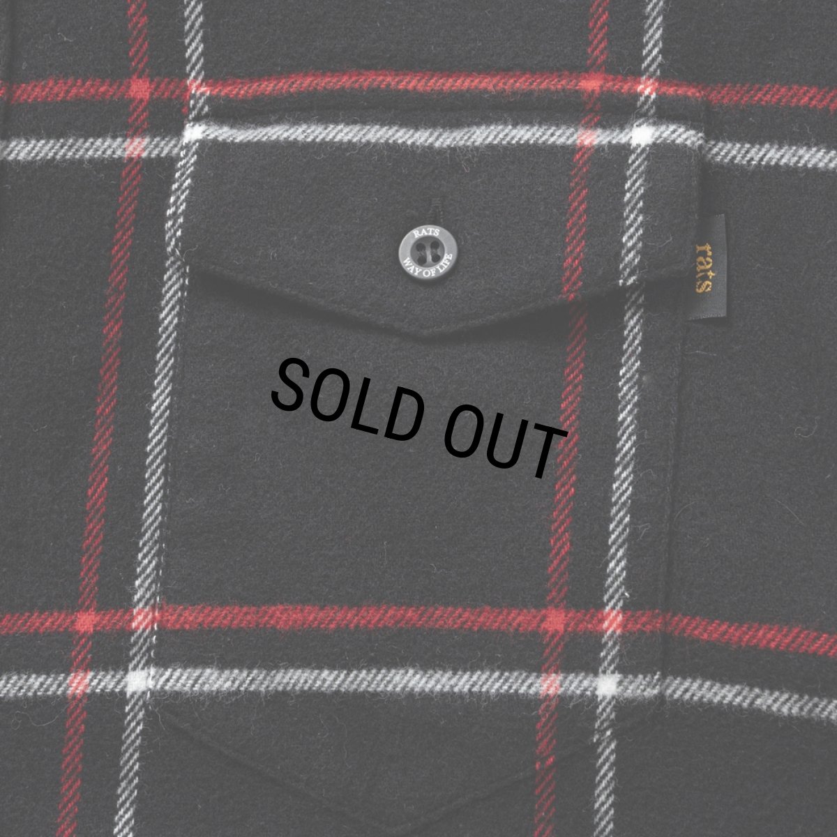 画像4: RATS/COTTON FLANNEL CHECK SHIRT（BLACK/RED CHECK）［コットンフランネルチェックシャツ-25秋冬］ (4)