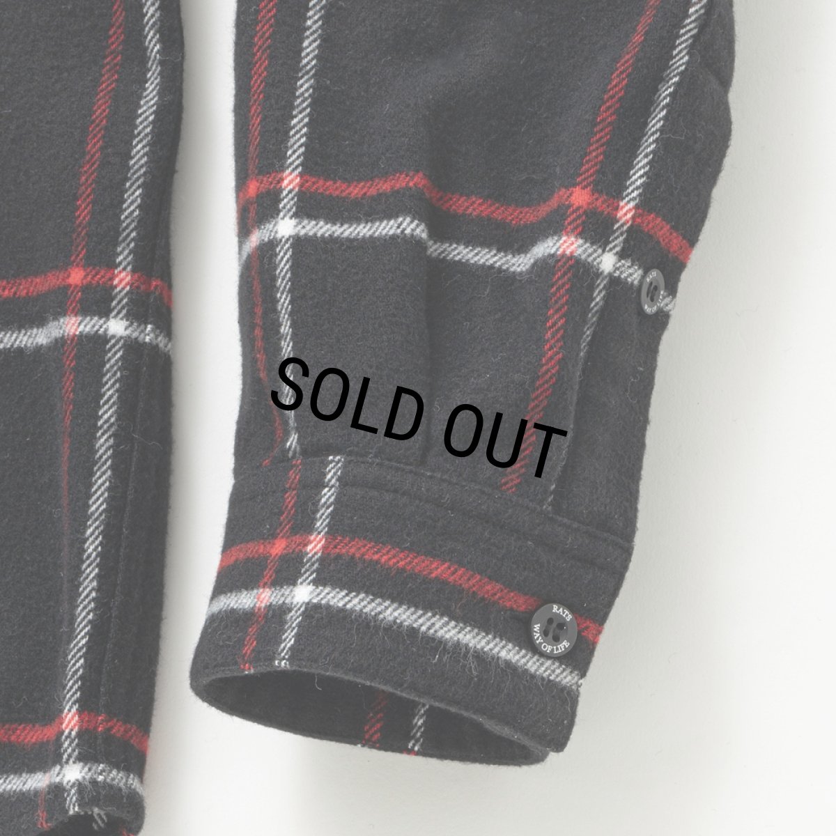 画像6: RATS/COTTON FLANNEL CHECK SHIRT（BLACK/RED CHECK）［コットンフランネルチェックシャツ-25秋冬］ (6)