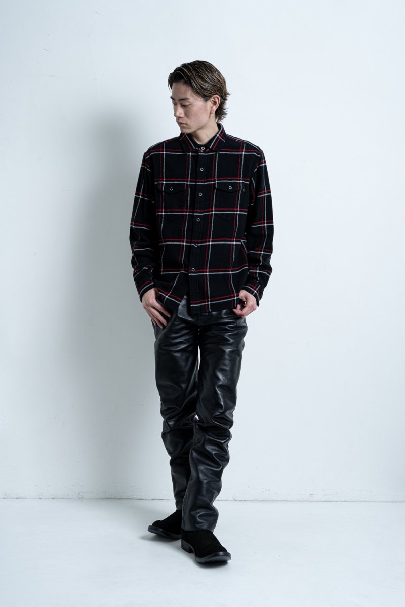 画像3: RATS/COTTON FLANNEL CHECK SHIRT（BLACK/RED CHECK）［コットンフランネルチェックシャツ-25秋冬］