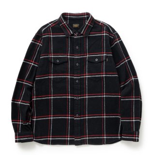 RATS/COTTON FLANNEL CHECK SHIRT（BLACK/RED CHECK）［コットン