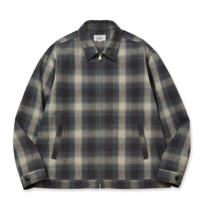 画像1: CALEE/OMBRE CHECK SWINGTOP（BLACK）［オンブレチェックスウィングトップ-25秋冬］