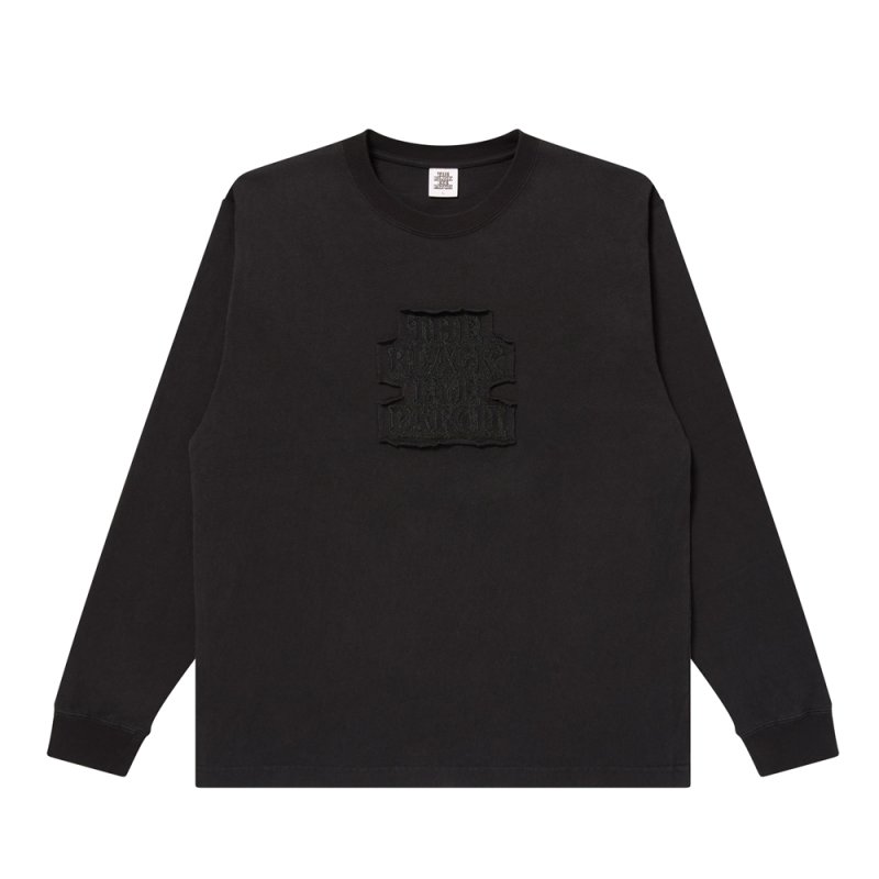 画像1: BlackEyePatch/WASHED OG LABEL PATCHED L/S TEE（BLACK）