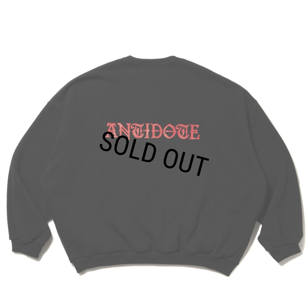 画像1: ANTIDOTE BUYERS CLUB/Over Sized Logo Crew Neck Sweatshirt（Black） (1)