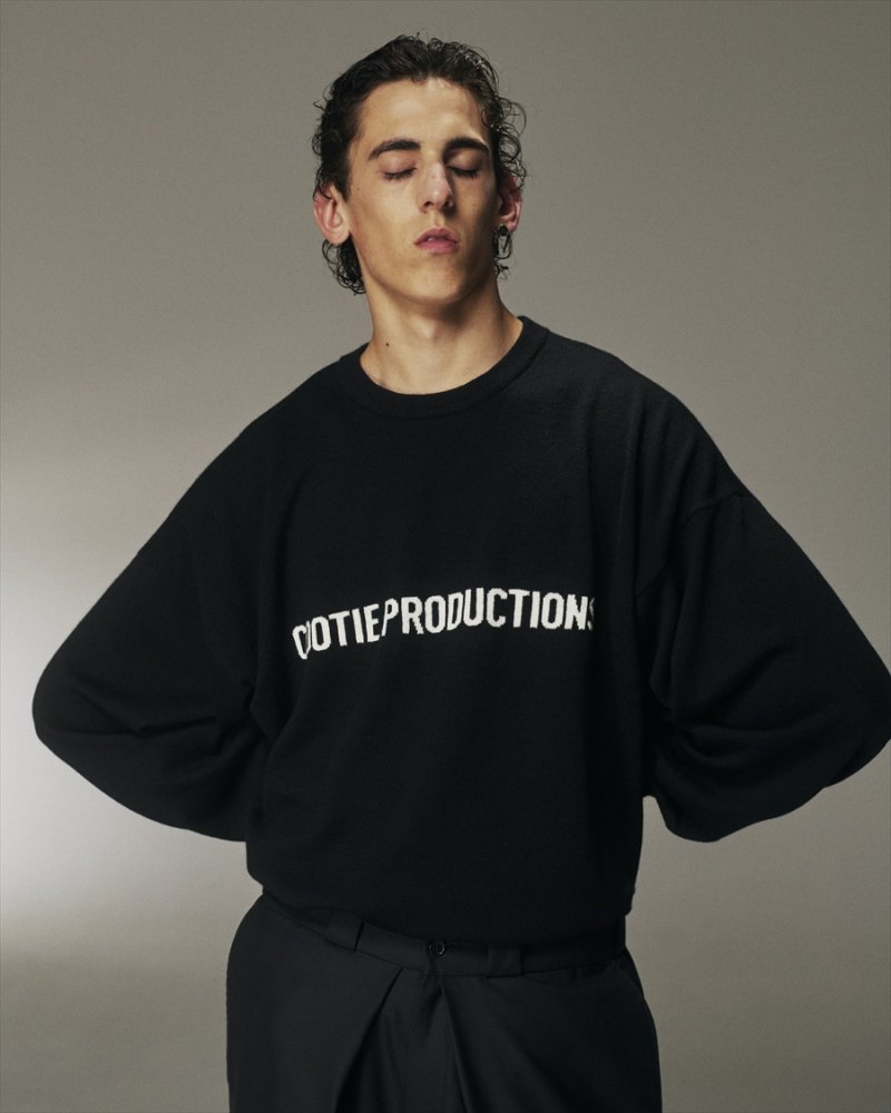 画像3: COOTIE PRODUCTIONS/Intarsia Crew Sweater（Black）［インターシャクルーセーター-25秋冬］