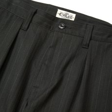 画像3: CALEE/PINSTRIPE TUCK WIDE SLACKS（BLACK）［ピストライプタックワイドスラックス-25秋冬］ (3)