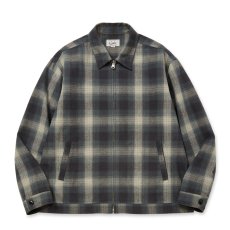 画像1: CALEE/OMBRE CHECK SWINGTOP（BLACK）［オンブレチェックスウィングトップ-25秋冬］ (1)