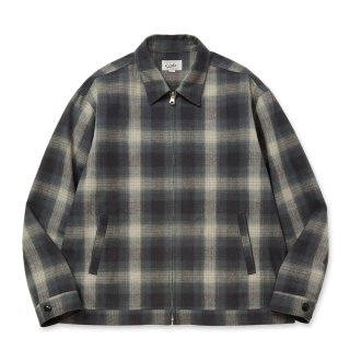 CALEE/OMBRE CHECK SWINGTOP（BLACK）［オンブレチェックスウィング