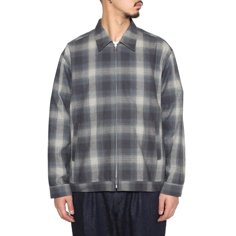 画像2: CALEE/OMBRE CHECK SWINGTOP（BLACK）［オンブレチェックスウィングトップ-25秋冬］