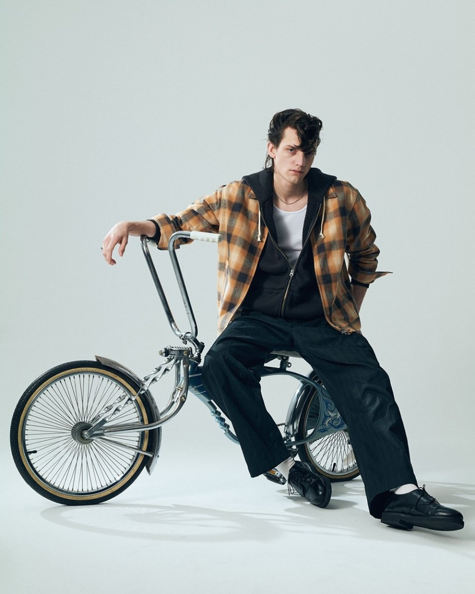 画像7: CALEE/OMBRE CHECK SWINGTOP（ORANGE）［オンブレチェックスウィングトップ-25秋冬］ (7)