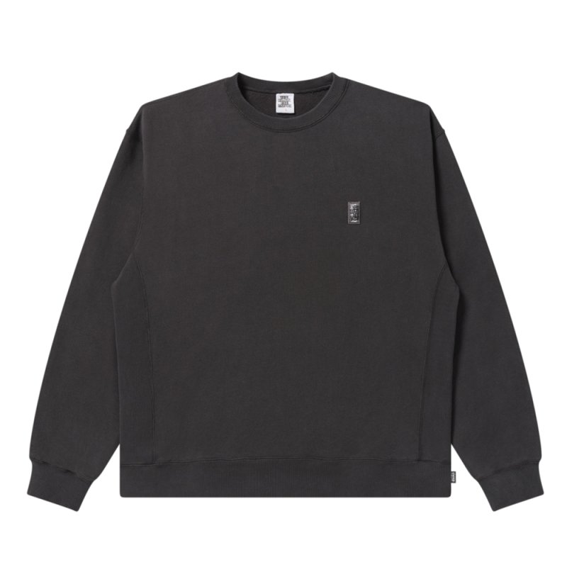 画像1: BlackEyePatch/HWC EMBROIDERED PIGMENT DYED CREW SWEAT（CHARCOAL）