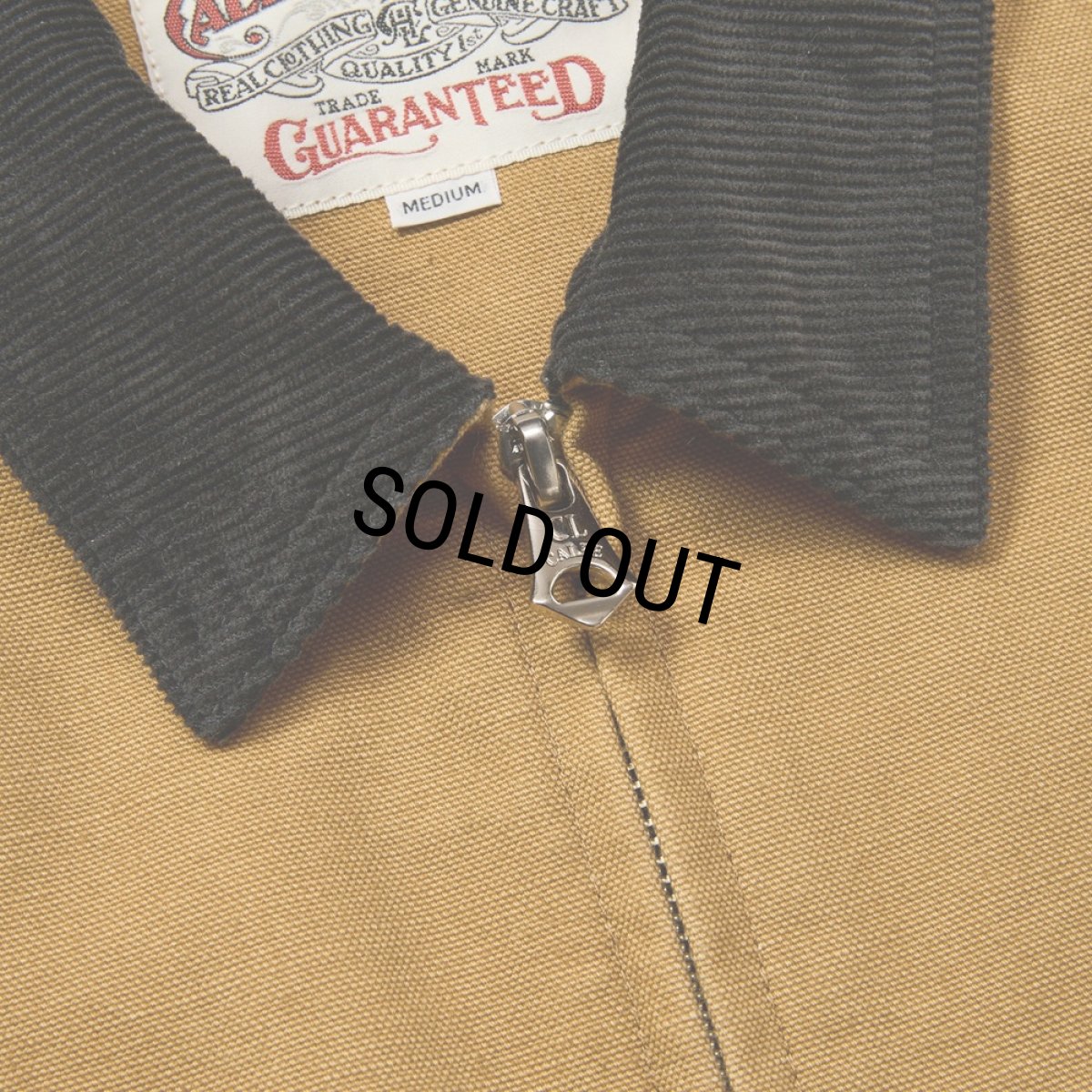 画像4: CALEE/VINTAGE REPRODUCT CORDURY COLLAR DUCK JACKET（CAMEL）［コーデュロイカラーダックJKT-25秋冬］ (4)