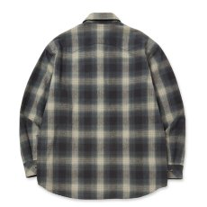 画像2: CALEE/OMBRE CHECK WESTERN L/S SH（BLACK）［オンブレチェックウエスタンシャツ-25秋冬］ (2)