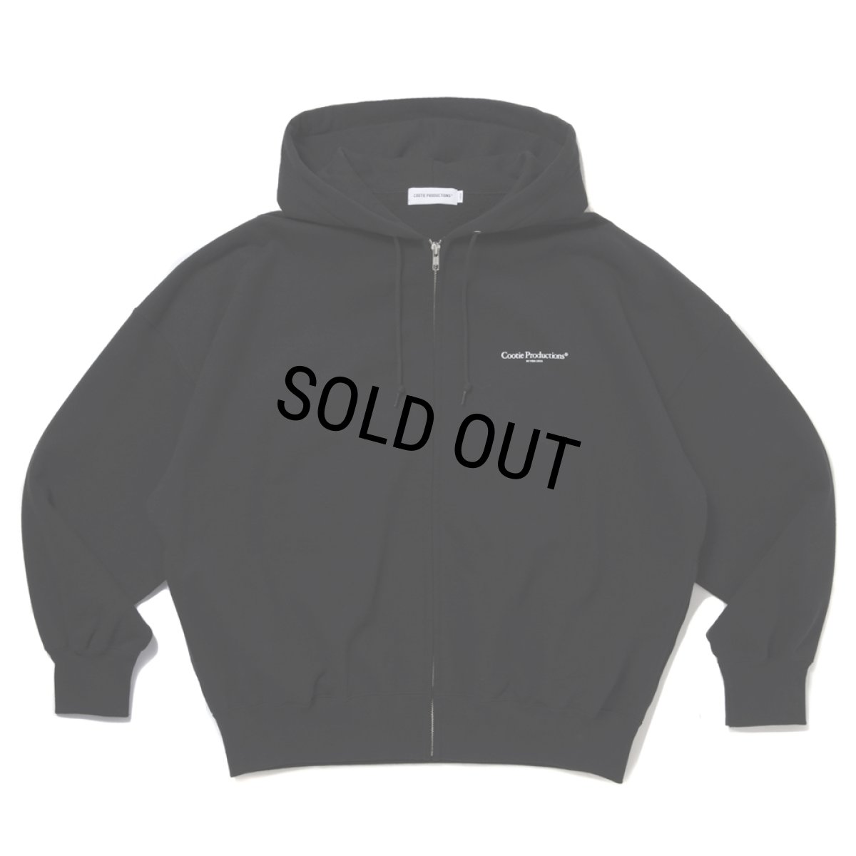 画像1: COOTIE PRODUCTIONS/Plain Sweat Zip Hoodie（Black）［プレーンスウェットジップフーディー-25秋冬］ (1)