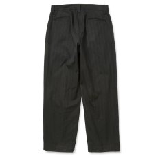 画像2: CALEE/PINSTRIPE TUCK WIDE SLACKS（BLACK）［ピストライプタックワイドスラックス-25秋冬］ (2)