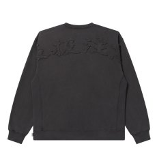 画像1: BlackEyePatch/HWC EMBROIDERED PIGMENT DYED CREW SWEAT（CHARCOAL） (1)