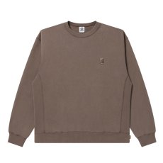 画像2: BlackEyePatch/HWC EMBROIDERED PIGMENT DYED CREW SWEAT（BROWN） (2)
