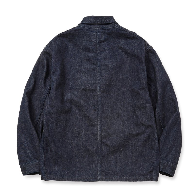 画像2: CALEE/VINTAGE REPRODUCT DENIM COVERALL ＜INDIGO＞（INDIGO BLUE）［デニムカバーオール-25秋冬］