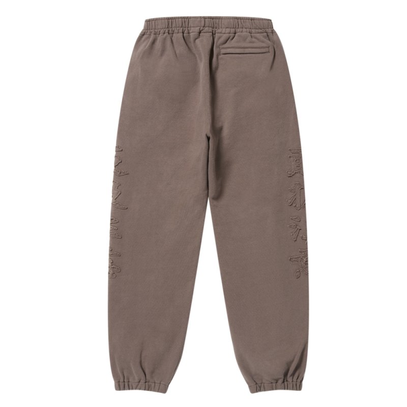 画像2: BlackEyePatch/HWC EMBROIDERED PIGMENT DYED SWEAT PANTS(BROWN)