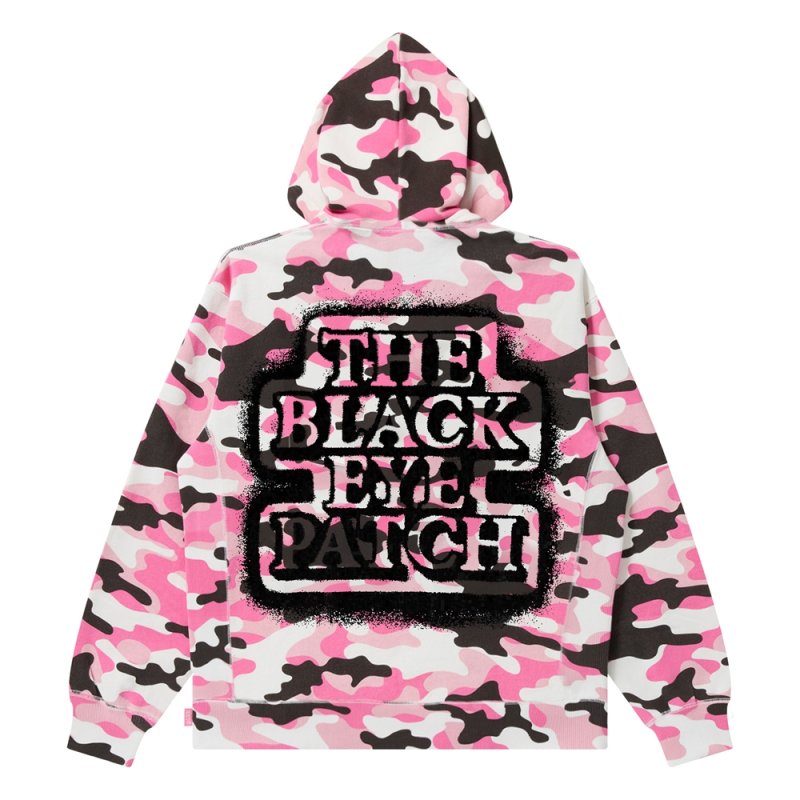 画像2: BlackEyePatch/SPRAYED OG LABEL HOODIE（PINK CAMO）
