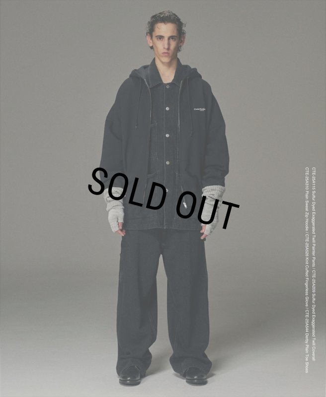 COOTIE PRODUCTIONS/Plain Sweat Zip Hoodie（Black）［プレーン