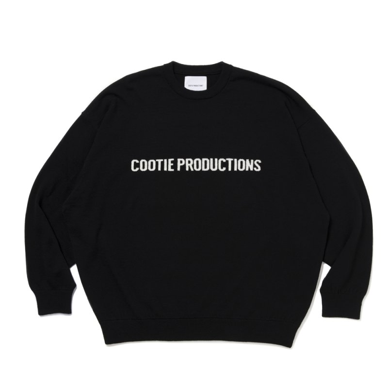画像1: COOTIE PRODUCTIONS/Intarsia Crew Sweater（Black）［インターシャクルーセーター-25秋冬］