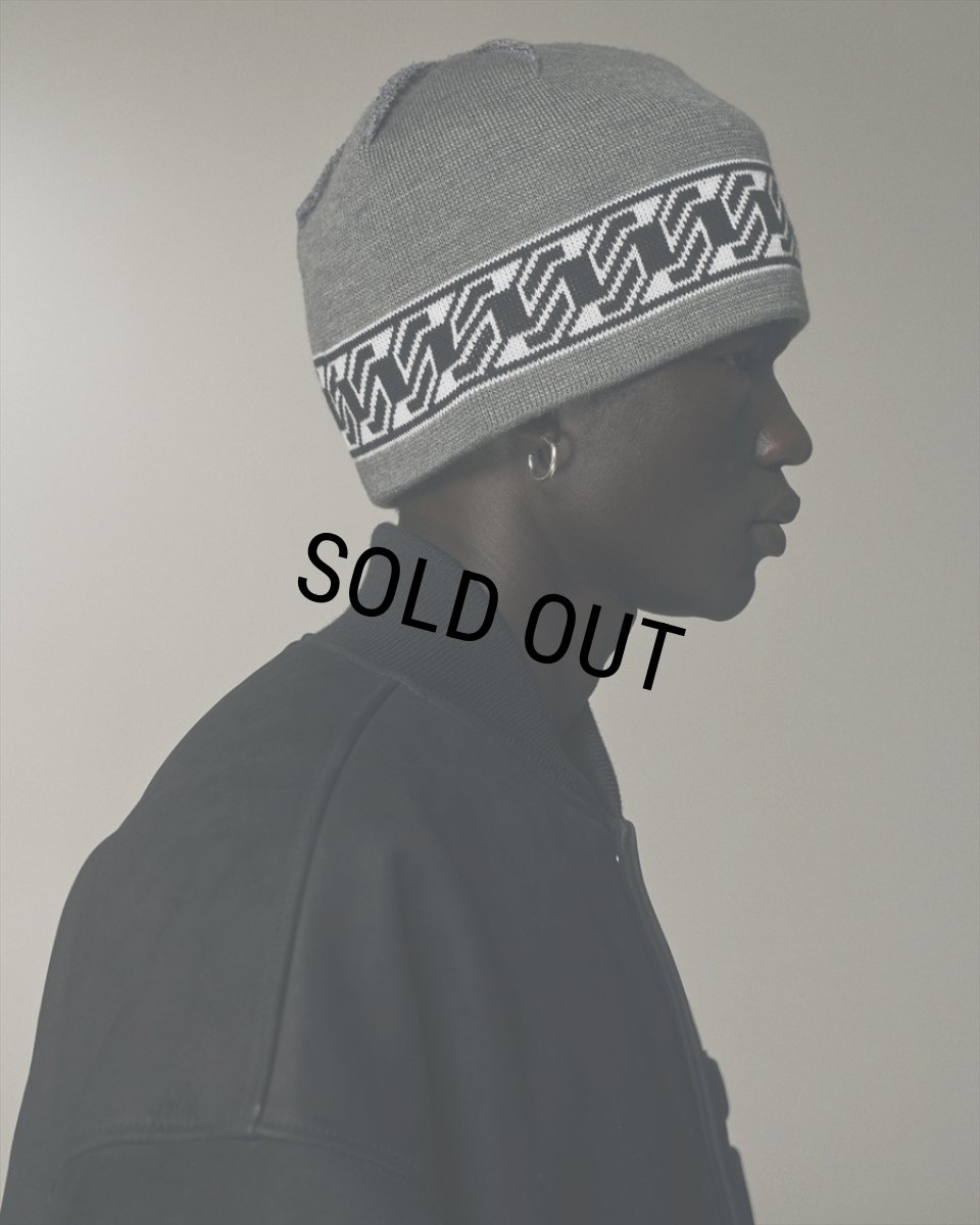 画像2: COOTIE PRODUCTIONS/Jacquard Cuffless Beanie（Mix Gray）［ジャガードカフレスビーニー-25秋冬］ (2)