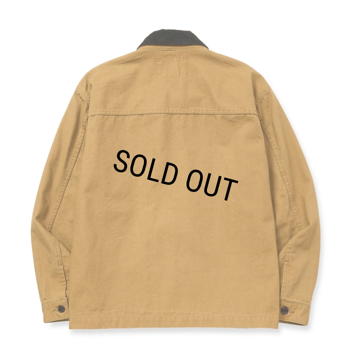 画像2: CALEE/VINTAGE REPRODUCT CORDURY COLLAR DUCK JACKET（CAMEL）［コーデュロイカラーダックJKT-25秋冬］ (2)