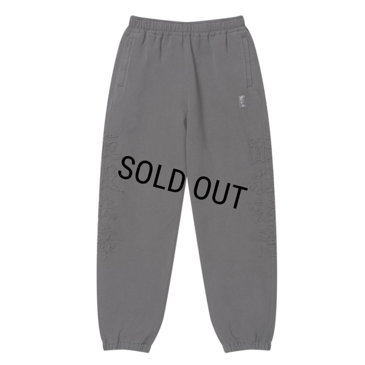 画像1: BlackEyePatch/HWC EMBROIDERED PIGMENT DYED SWEAT PANTS（CHARCOAL） (1)