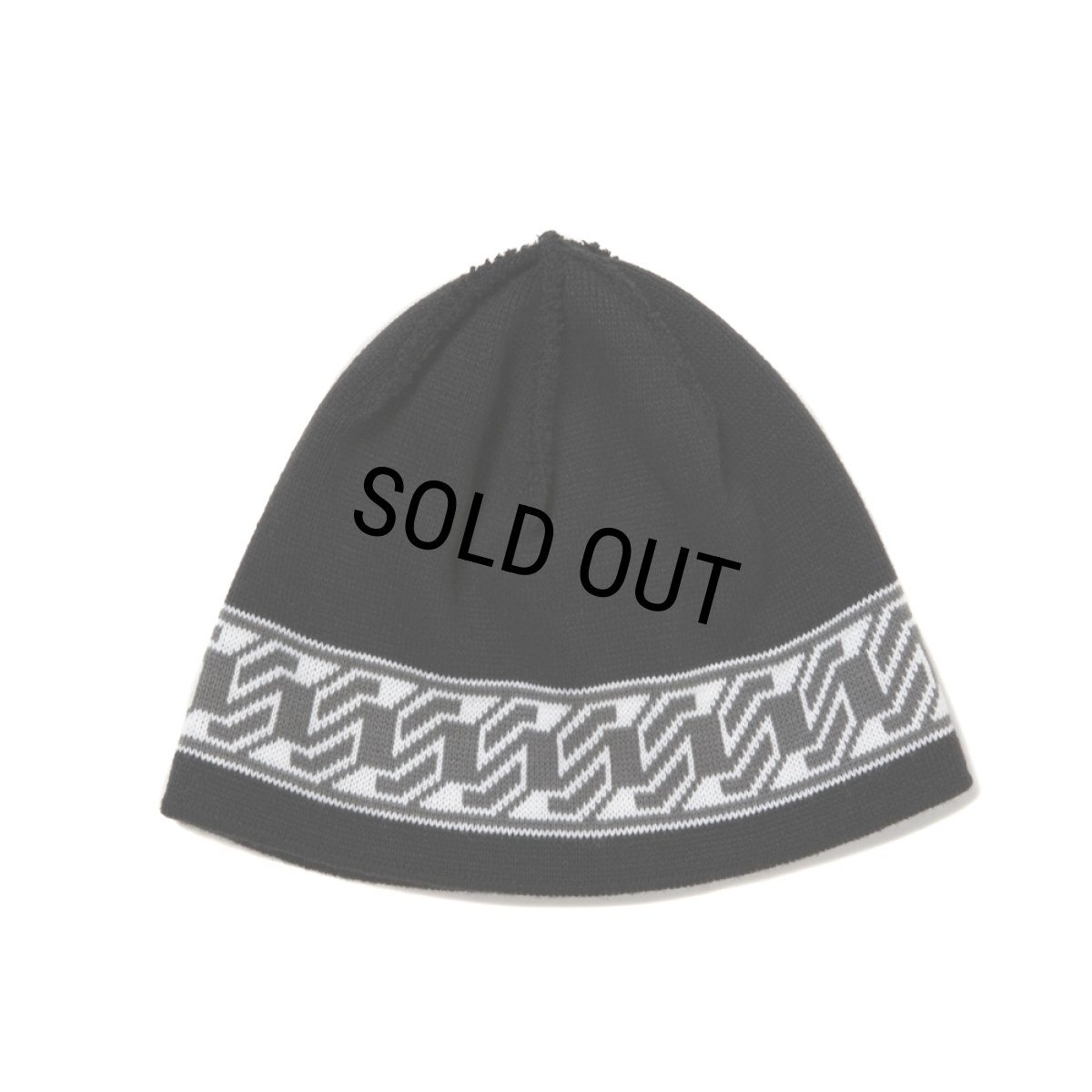 画像1: COOTIE PRODUCTIONS/Jacquard Cuffless Beanie（Black）［ジャガードカフレスビーニー-25秋冬］ (1)