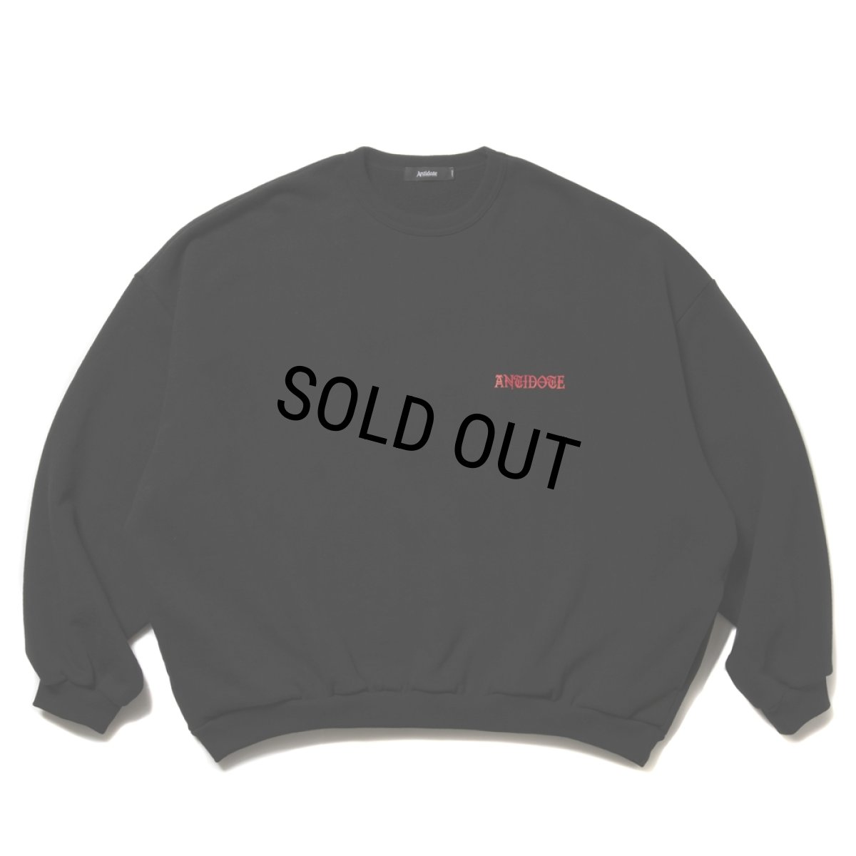 画像2: ANTIDOTE BUYERS CLUB/Over Sized Logo Crew Neck Sweatshirt（Black） (2)