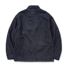 画像2: CALEE/VINTAGE REPRODUCT DENIM COVERALL ＜INDIGO＞（INDIGO BLUE）［デニムカバーオール-25秋冬］ (2)