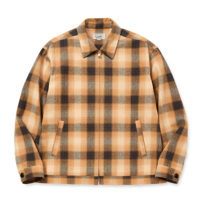 画像1: CALEE/OMBRE CHECK SWINGTOP（ORANGE）［オンブレチェックスウィングトップ-25秋冬］