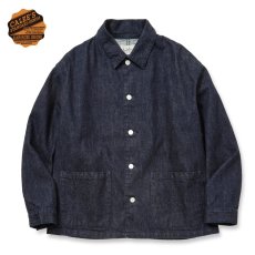 画像1: CALEE/VINTAGE REPRODUCT DENIM COVERALL ＜INDIGO＞（INDIGO BLUE）［デニムカバーオール-25秋冬］ (1)