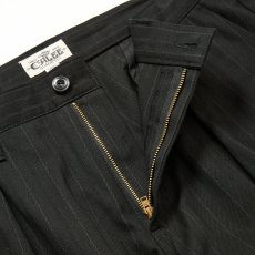 画像4: CALEE/PINSTRIPE TUCK WIDE SLACKS（BLACK）［ピストライプタックワイドスラックス-25秋冬］ (4)