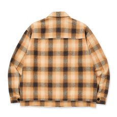 画像2: CALEE/OMBRE CHECK SWINGTOP（ORANGE）［オンブレチェックスウィングトップ-25秋冬］ (2)