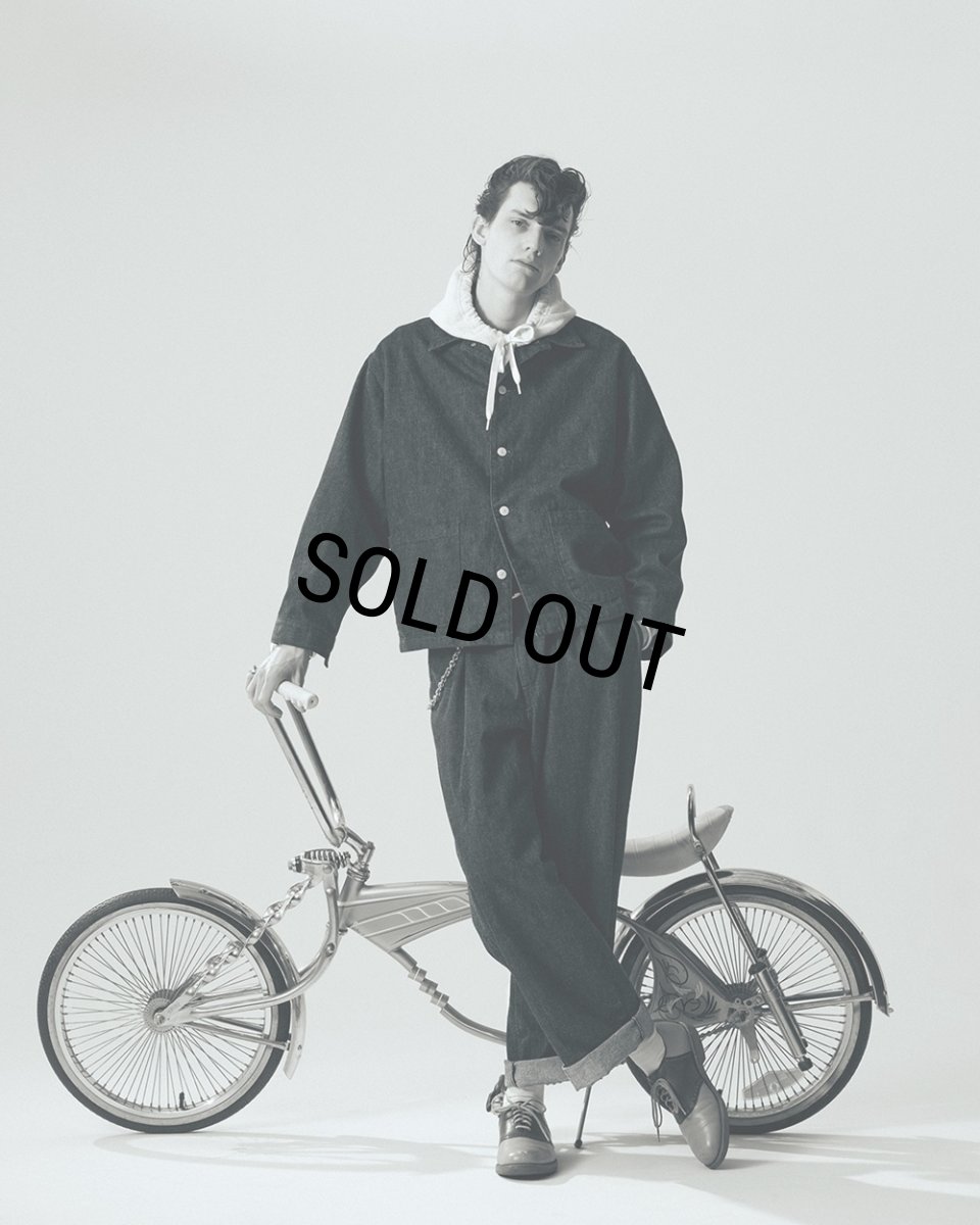 画像8: CALEE/VINTAGE REPRODUCT DENIM COVERALL ＜INDIGO＞（INDIGO BLUE）［デニムカバーオール-25秋冬］ (8)