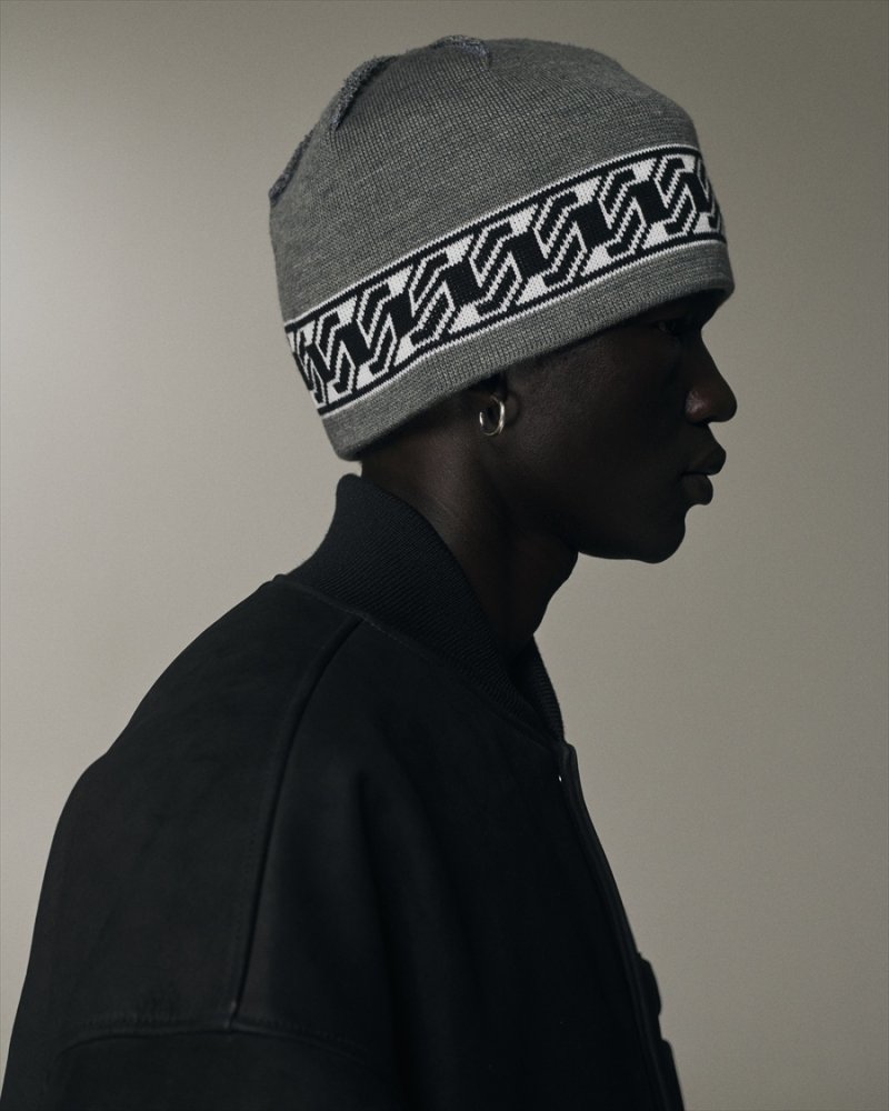 画像2: COOTIE PRODUCTIONS/Jacquard Cuffless Beanie（Mix Gray）［ジャガードカフレスビーニー-25秋冬］