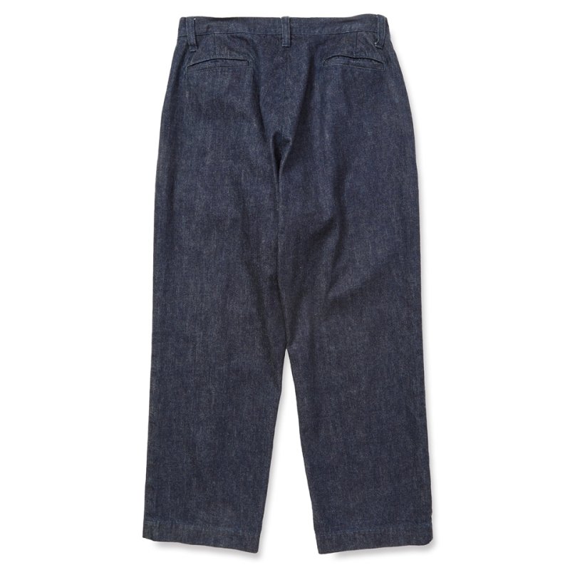 画像2: CALEE/VINTAGE REPRODUCT DENIM TUCK TROUSERS ＜INDIGO＞（INDIGO BLUE）［デニムタックトラウザース-25秋冬］