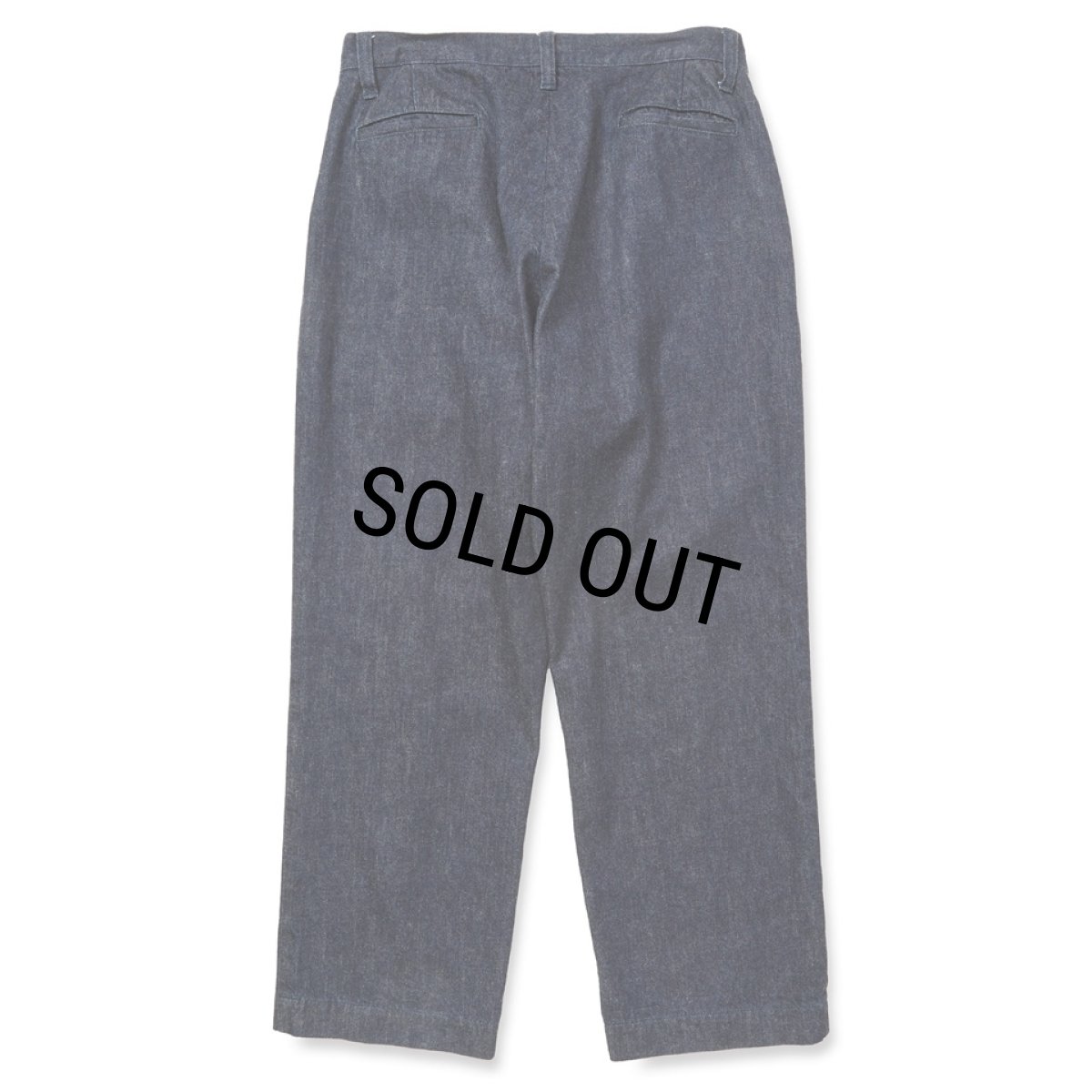 画像2: CALEE/VINTAGE REPRODUCT DENIM TUCK TROUSERS ＜INDIGO＞（INDIGO BLUE）［デニムタックトラウザース-25秋冬］ (2)