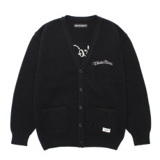 画像1: WACKO MARIA/CLASSIC KNIT CARDIGAN（BLACK）［クラシックニットカーディガン-25秋冬］ (1)