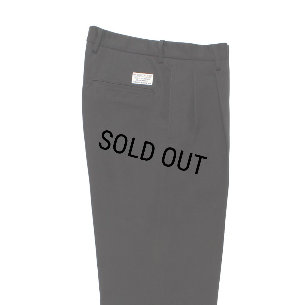 画像3: WACKO MARIA/DOUBLE PLEATED CHINO TROUSERS（BLACK）［ツータックチノトラウザース-25秋冬］ (3)