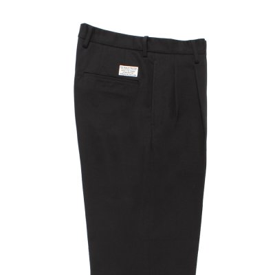 画像2: WACKO MARIA/DOUBLE PLEATED CHINO TROUSERS（BLACK）［ツータックチノトラウザース-25秋冬］