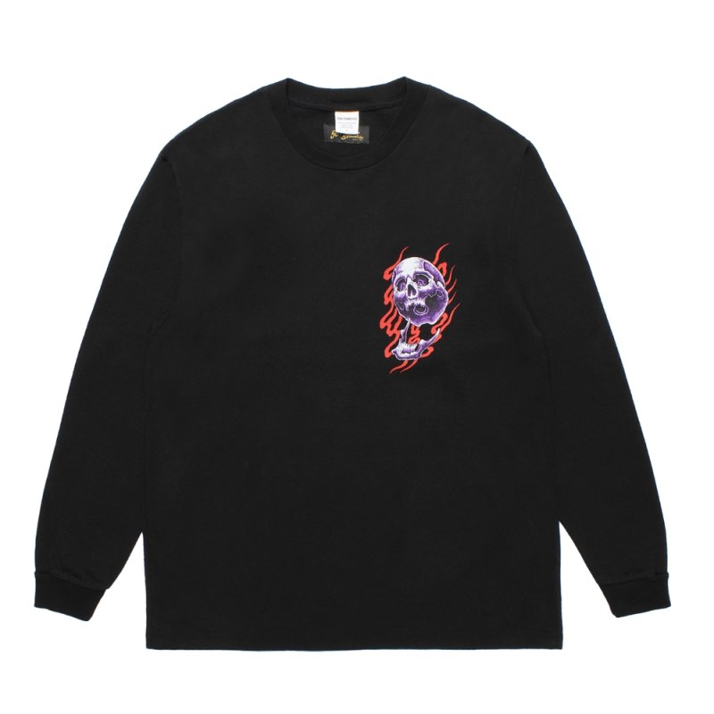 画像1: WACKO MARIA/56 TATTOO STUDIO / WASHED HEAVY WEIGHT LONG SLEEVE T-SHIRT（BLACK）［プリント長袖T-25秋冬］