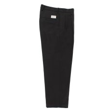 画像1: WACKO MARIA/DOUBLE PLEATED CHINO TROUSERS（BLACK）［ツータックチノトラウザース-25秋冬］ (1)