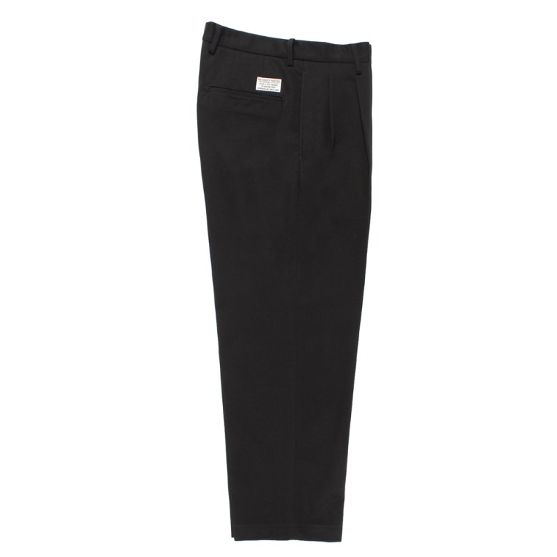 画像1: WACKO MARIA/DOUBLE PLEATED CHINO TROUSERS（BLACK）［ツータックチノトラウザース-25秋冬］