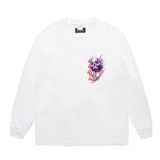 画像1: WACKO MARIA/56 TATTOO STUDIO / WASHED HEAVY WEIGHT LONG SLEEVE T-SHIRT（WHITE）［プリント長袖T-25秋冬］ (1)